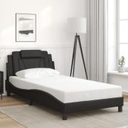 vidaXL Bed Frame "Viana" without Mattress Black 100x200 cm Faux Leathe...