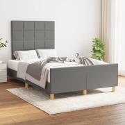 vidaXL sängram utan madrass mörkgrå 120x190 cm tyg
