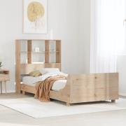 vidaXL Sängram utan madrass 100x200 cm massiv furu