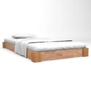 vidaXL Sängram utan madrass massiv ek 90x200 cm
