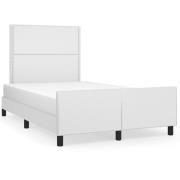 vidaXL sängram utan madrass vit 120x190 cm konstläder