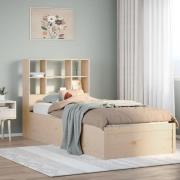 vidaXL Sängram utan madrass 90x190 cm massiv furu