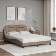 vidaXL Bed Frame "Viana" without Mattress Cappuccino 140x200 cm Faux L...