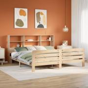 vidaXL Sängram utan madrass 200x200 cm massiv furu