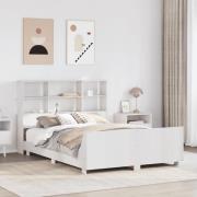 vidaXL Sängram utan madrass vit 160x200 cm massiv furu