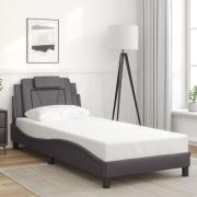 vidaXL Bed Frame "Viana" without Mattress Grey 90x200 cm Faux Leather