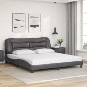 vidaXL Bed Frame without Mattress "Hvar" Grey 180x200 cm Faux Leather