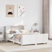 vidaXL Sängram utan madrass vit 120x190 cm massiv furu