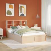 vidaXL Sängram utan madrass 140x190 cm massiv furu
