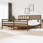 vidaXL Sängram honungsbrun massivt trä 200x200 cm