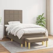vidaXL Ramsäng med madrass taupe 100x200 cm tyg