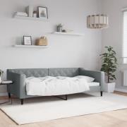 vidaXL Dagbädd ljusgrå 90x190 cm tyg