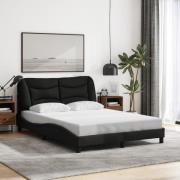 vidaXL Sängram utan madrass svart 120x200 cm tyg
