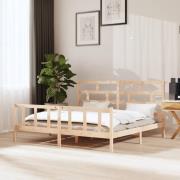 vidaXL Sängram massiv furu 200x200 cm