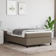 vidaXL Ramsäng med madrass taupe 120x200 cm tyg