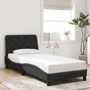 vidaXL Bed Frame without Mattress Black 80x200 cm Velvet