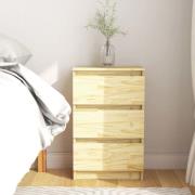 vidaXL Sängbord 40x29,5x64 cm massiv furu