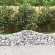 vidaXL Gabion bågformad 200x50x40/60 cm galvaniserat järn