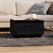 vidaXL Soffbord svart 55x56x32 cm massivt furu
