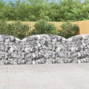 vidaXL Gabion bågformad 200x30x100/120 cm galvaniserat järn