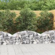 vidaXL Gabion bågformad 150x50x40/60 cm galvaniserat järn