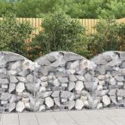 vidaXL Gabion bågformad 100x50x80/100 cm galvaniserat järn