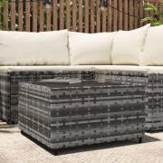 vidaXL Loungebord fyrkantigt grå 50x50x30 cm konstrotting