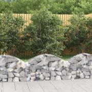 vidaXL Gabion bågformad 100x30x40/60 cm galvaniserat järn