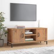 vidaXL Tv-bänk brun 110x35x48 cm massiv furu