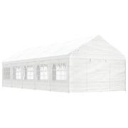 vidaXL Paviljong med tak vit 11,15x4,08x3,22 m polyeten