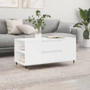 vidaXL Soffbord vit 102x44,5x50 cm konstruerat trä
