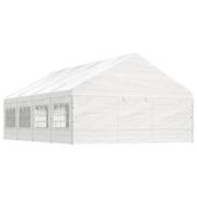 vidaXL Paviljong med tak vit 8,92x5,88x3,75 m polyeten
