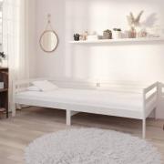 vidaXL Dagbädd med lådor 90x200 cm vit massiv furu