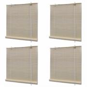 vidaXL Rullgardin naturlig bambu 4 st 120x160 cm