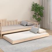 vidaXL Sängram utan madrass 75x190 cm massiv furu