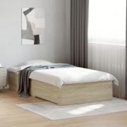 vidaXL Sängram med lådor sonoma-ek 90x190 cm konstruerat trä