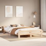 vidaXL Sängram utan madrass 160x200 cm massiv furu