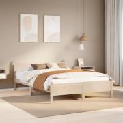 vidaXL Sängram utan madrass 135x190 cm massiv furu
