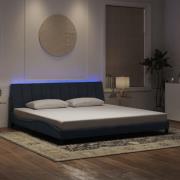 vidaXL Bed Frame with LED without Mattress "Hanko" Dark Grey 200x200 c...