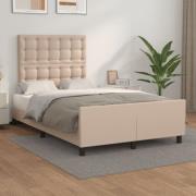 vidaXL Sängram utan madrass cappuccino 120x190 cm konstläder