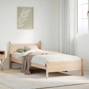 vidaXL Sängram utan madrass 75x190 cm massiv furu