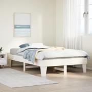 vidaXL Sängram utan madrass vit 120x200 cm massiv furu