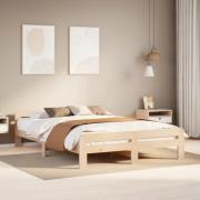 vidaXL Sängram utan madrass 150x200 cm massiv furu