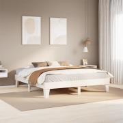 vidaXL Sängram utan madrass vit 180x200 cm massiv furu