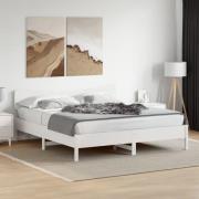 vidaXL Sängram utan madrass vit 180x200 cm massiv furu