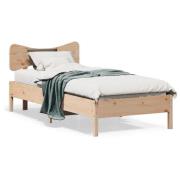 vidaXL Sängram utan madrass 100x200 cm massiv furu