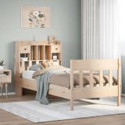 vidaXL Sängram utan madrass 100x200 cm massiv furu