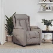 vidaXL Elektrisk reclinerfåtölj taupe tyg