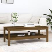 vidaXL Soffbord honungsbrun 110x50x40 cm massiv furu