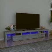 vidaXL TV-bänk med LED-belysning grå sonoma 230x36,5x40 cm